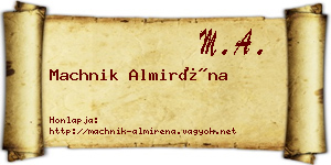Machnik Almiréna névjegykártya